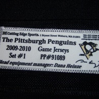 Gameworn Pittsburgh Penguins John Curry Setstamp