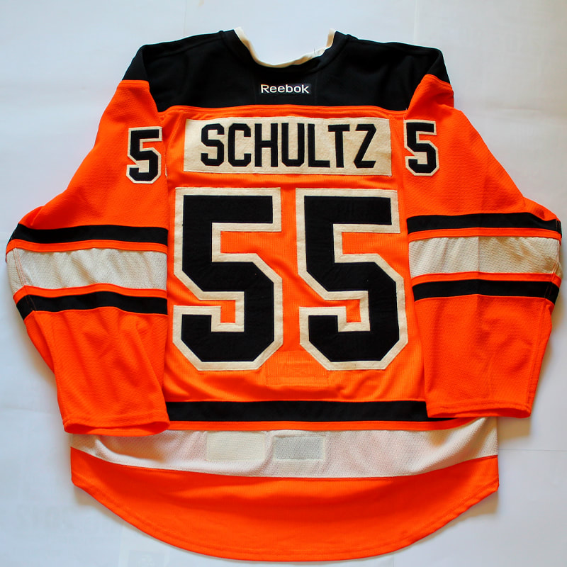Philadelpha Flyers Alternate game worn jersey back