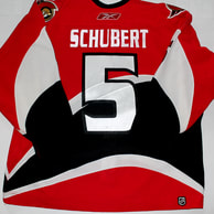 Ottawa Senators Christoph Schubert Rookie Game Worn Jersey Back