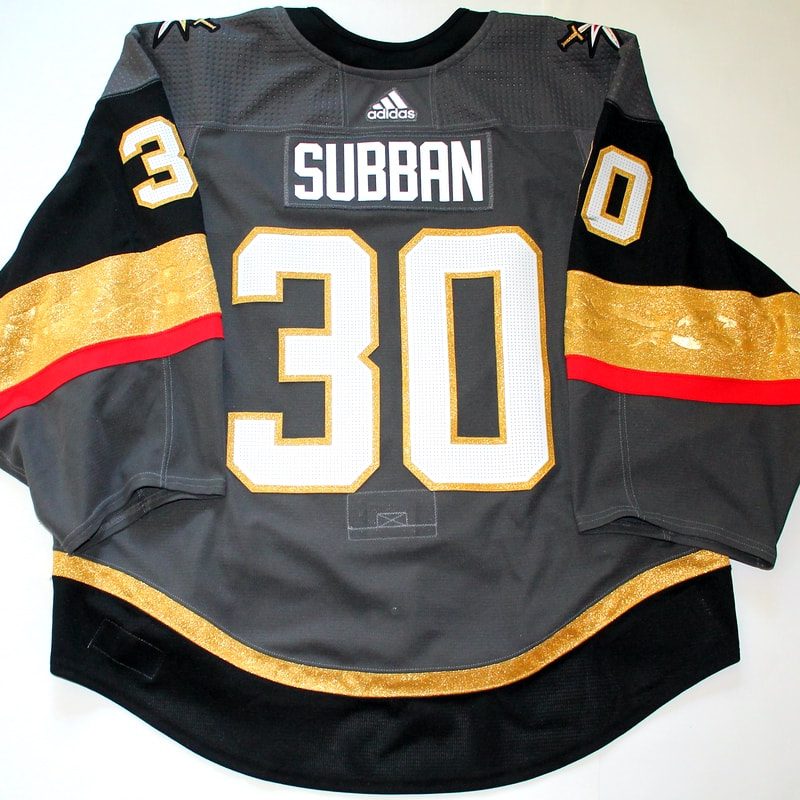 Game Worn Jersey of Goalie Malcolm Subban for the Vegas Golden Knights - Back